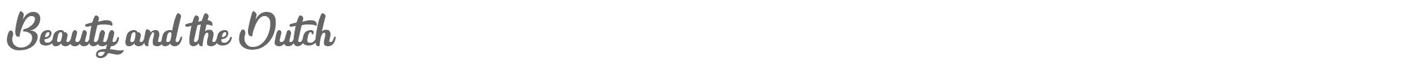 Sample characters Beauty and the Dutch Font